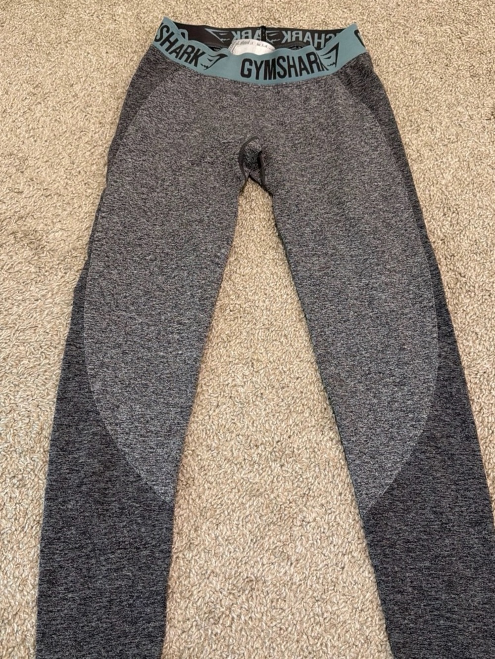 Gymshark Gray Seamless Leggings with Branded Waistband